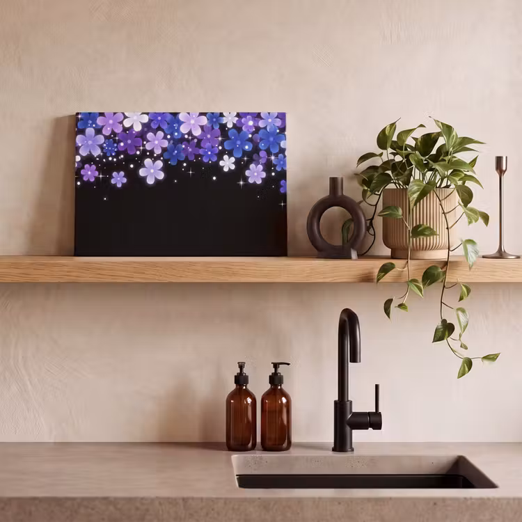 Canvas schilderij - Bloemen - Paars - Modern — 2