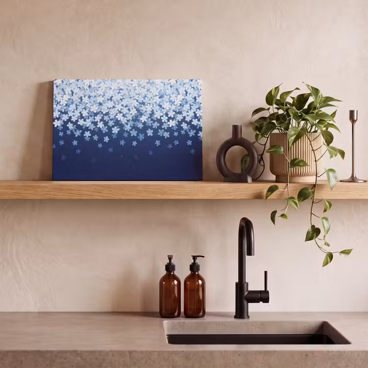 Canvas schilderij - Bloemen - Vallend - Decoratief — 2