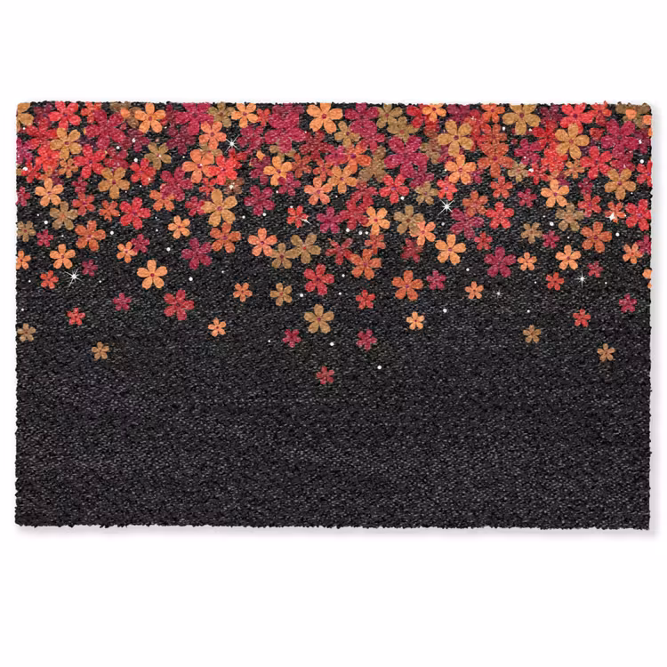 Deurmat - Bloemen - Abstract - Oranje — 1