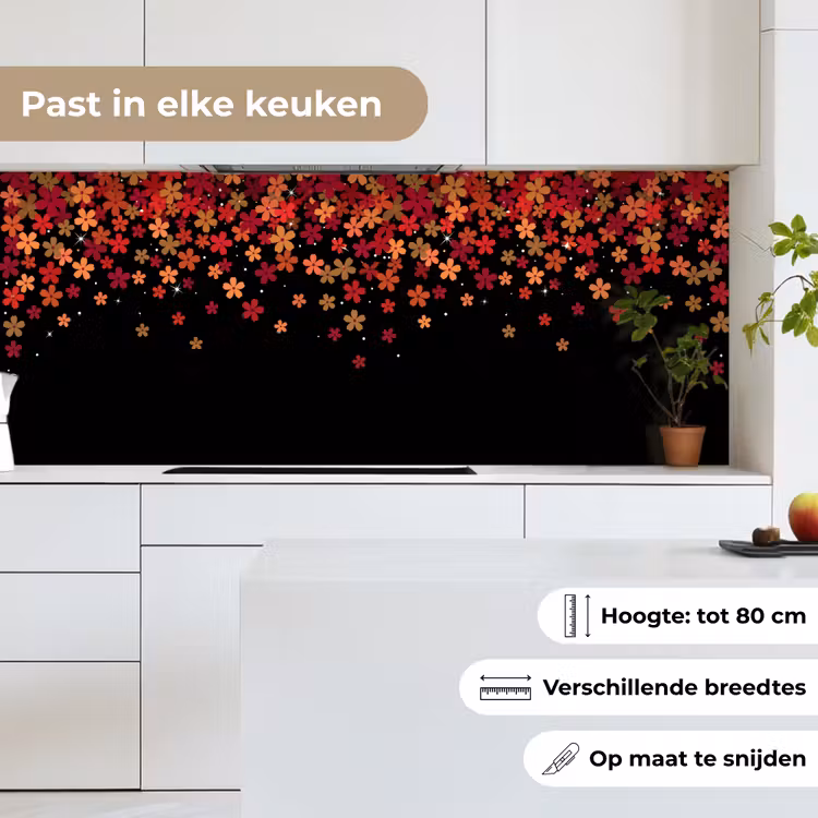 Keuken achterwand - Bloemen - Abstract - Oranje — 7