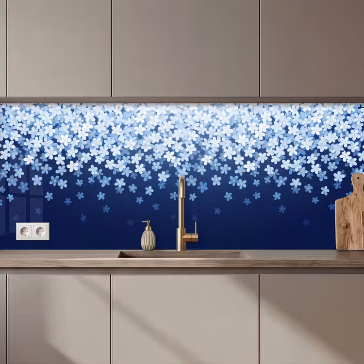 Keuken achterwand - Bloemen - Vallend - Decoratief — 1