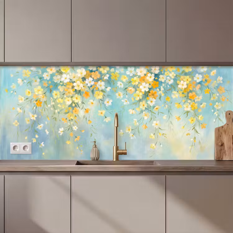 Keuken achterwand - Bloemen - Zacht - Lente — 1