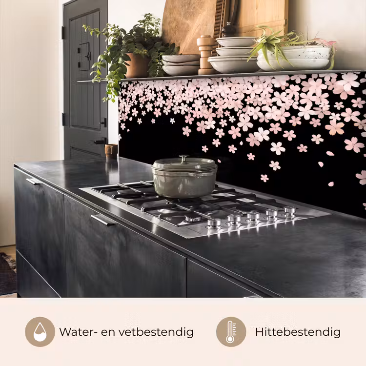 Keuken achterwand - Roze bloemen - Natuur — 5