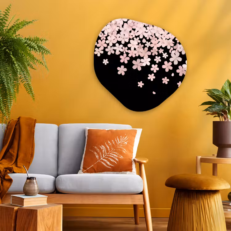 Organisch schilderij glas - Roze bloemen - Natuur — 3