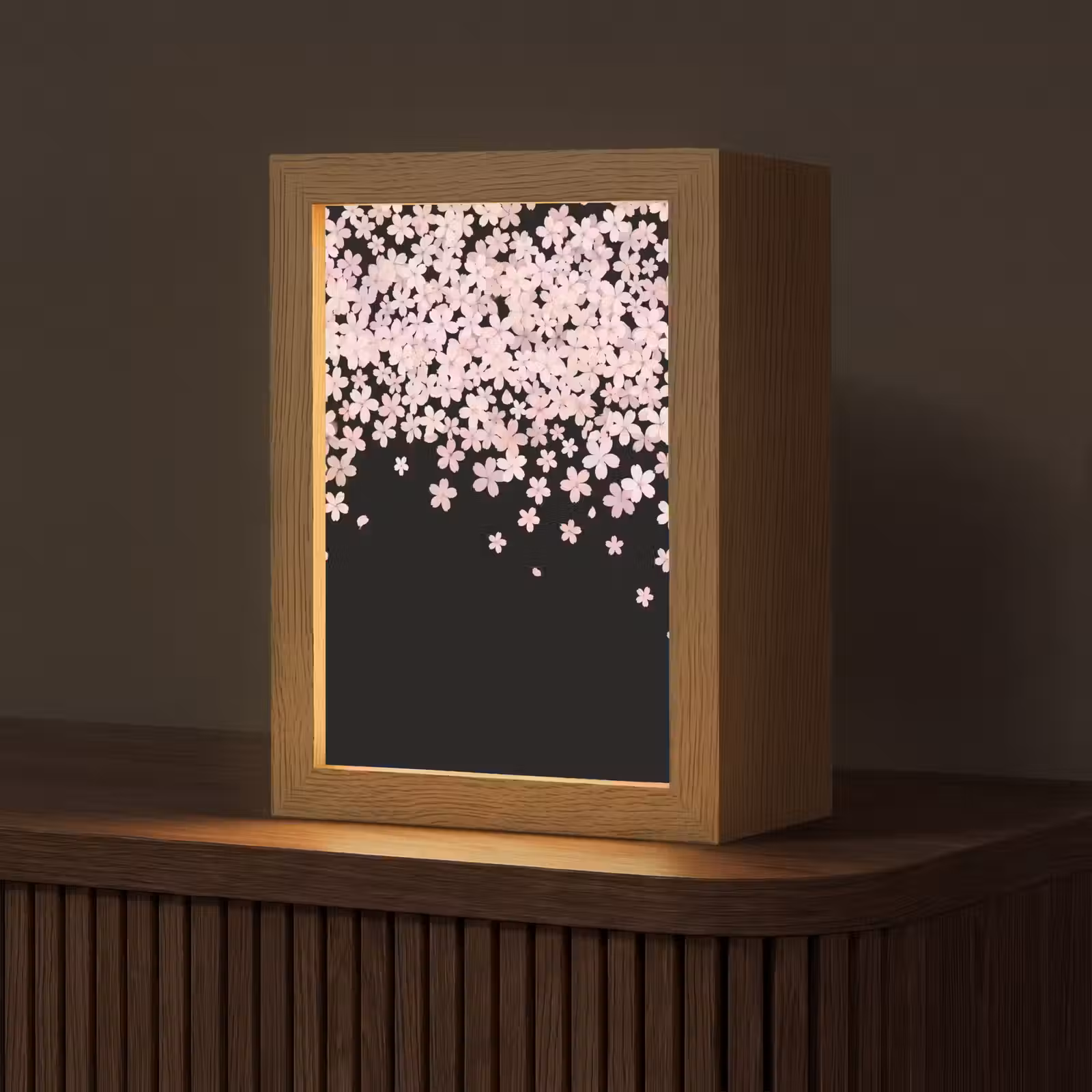 Gepersonaliseerd Lightbox - Roze bloemen - Natuur — 1
