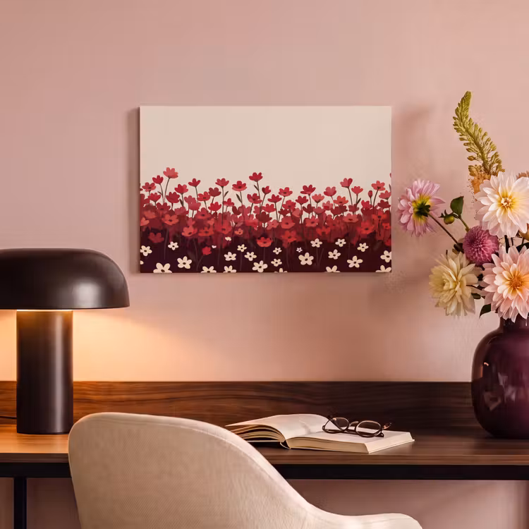 Canvas schilderij - Bloemen - Rood - Natuur — 3