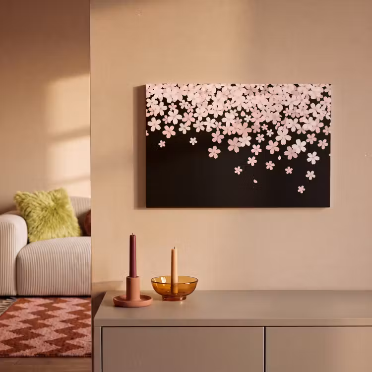 Canvas schilderij - Roze bloemen - Natuur — 1