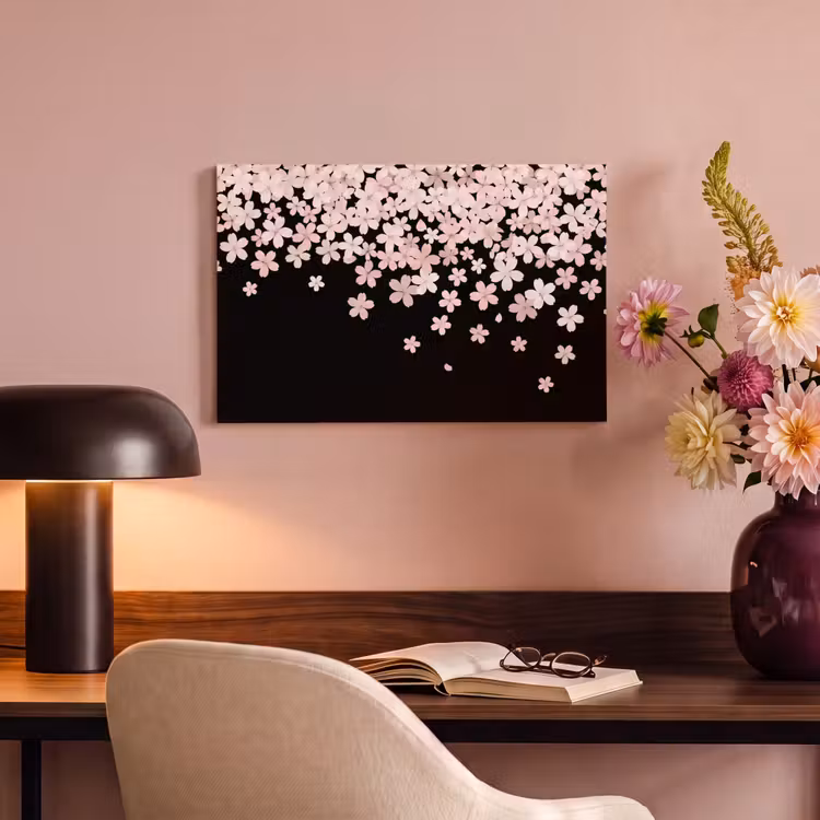 Canvas schilderij - Roze bloemen - Natuur — 3
