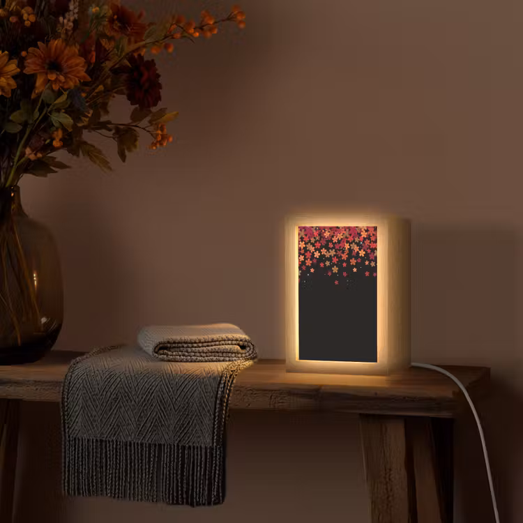 Gepersonaliseerd Lightbox - Bloemen - Abstract - Oranje — 3