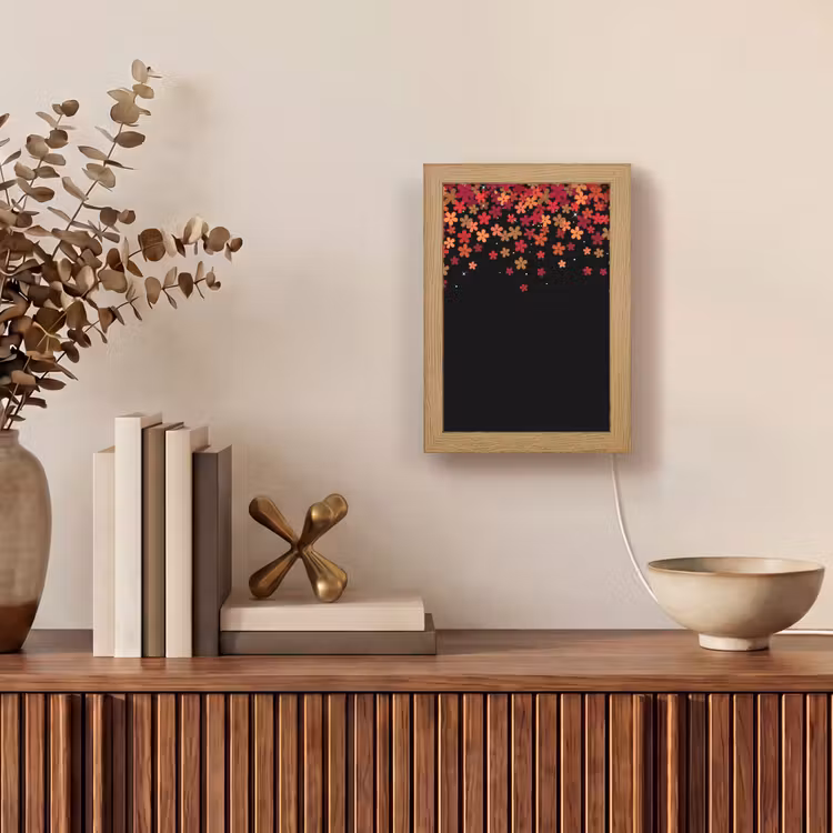 Gepersonaliseerd Lightbox - Bloemen - Abstract - Oranje — 4
