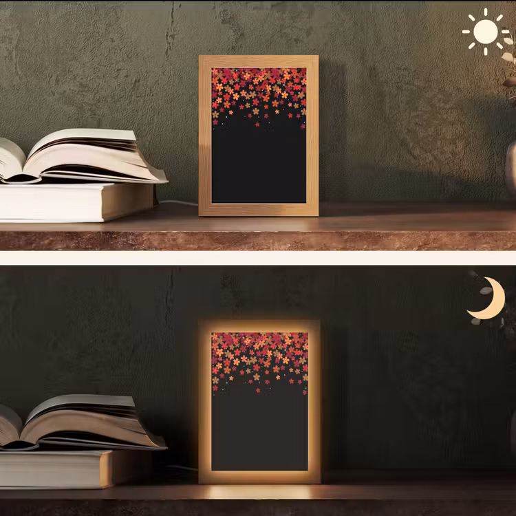 Gepersonaliseerd Lightbox - Bloemen - Abstract - Oranje — 5
