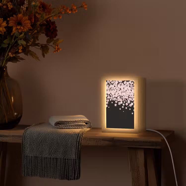 Gepersonaliseerd Lightbox - Roze bloemen - Natuur — 3