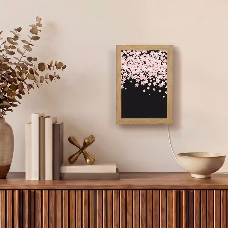 Gepersonaliseerd Lightbox - Roze bloemen - Natuur — 4