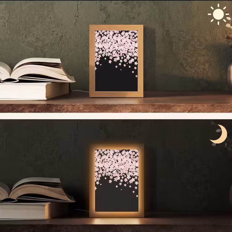 Gepersonaliseerd Lightbox - Roze bloemen - Natuur — 5