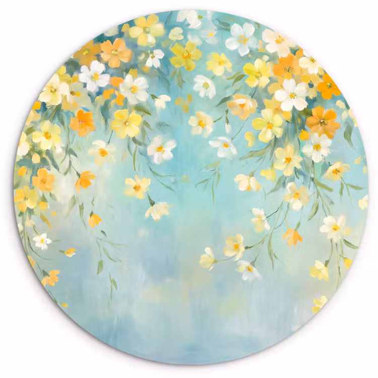 Muurcirkel - Bloemen - Zacht - Lente — 1