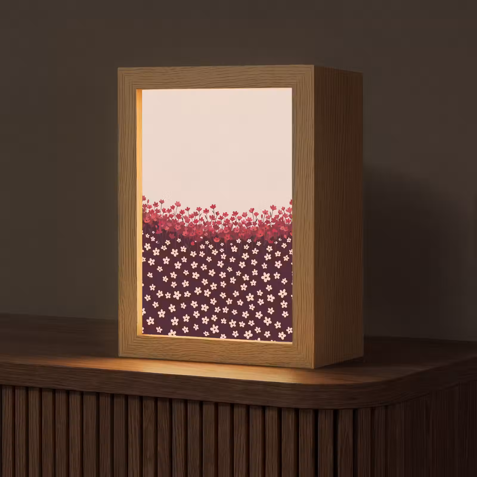 Gepersonaliseerd Lightbox - Bloemen - Rood - Natuur — 1