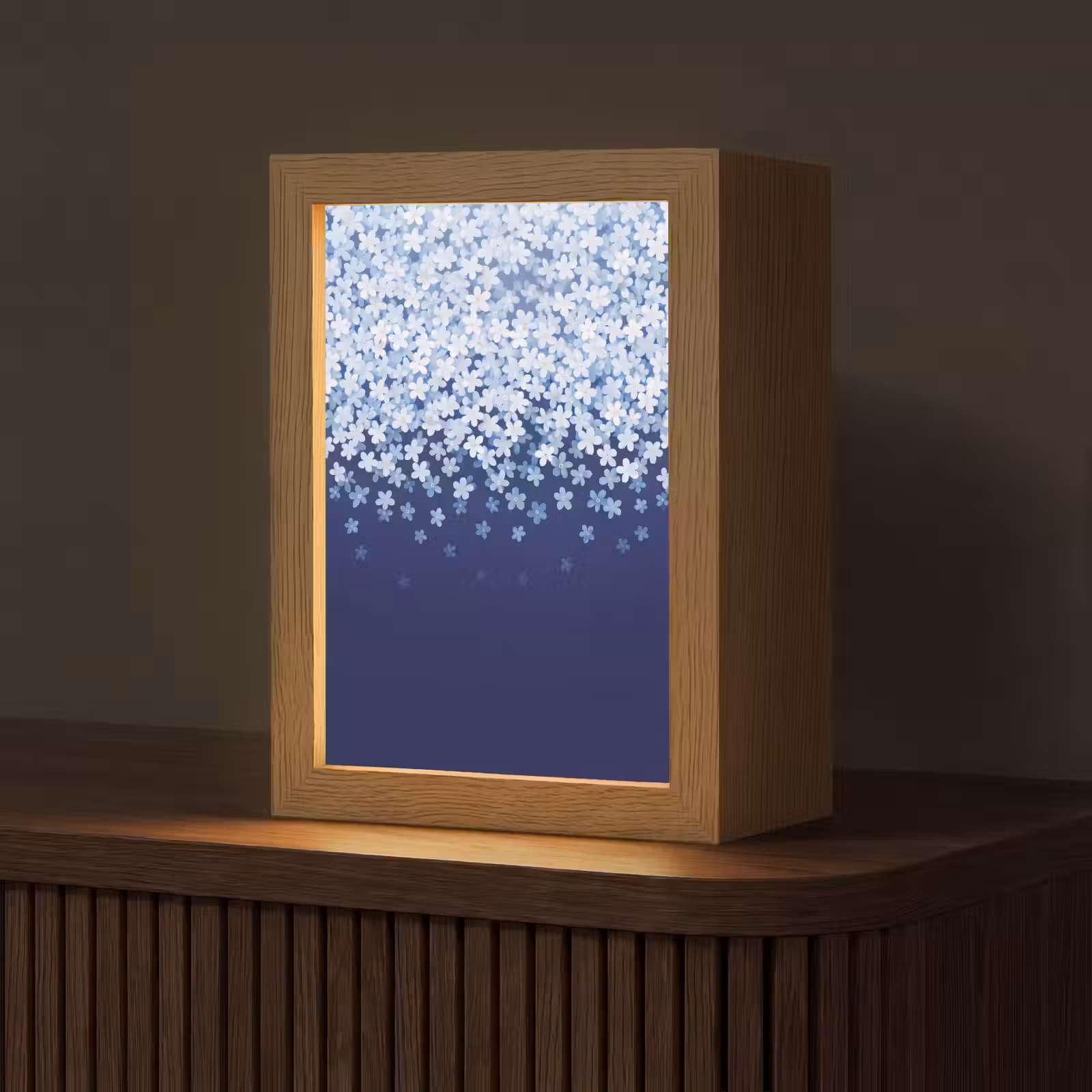 Gepersonaliseerd Lightbox - Bloemen - Vallend - Decoratief — 1