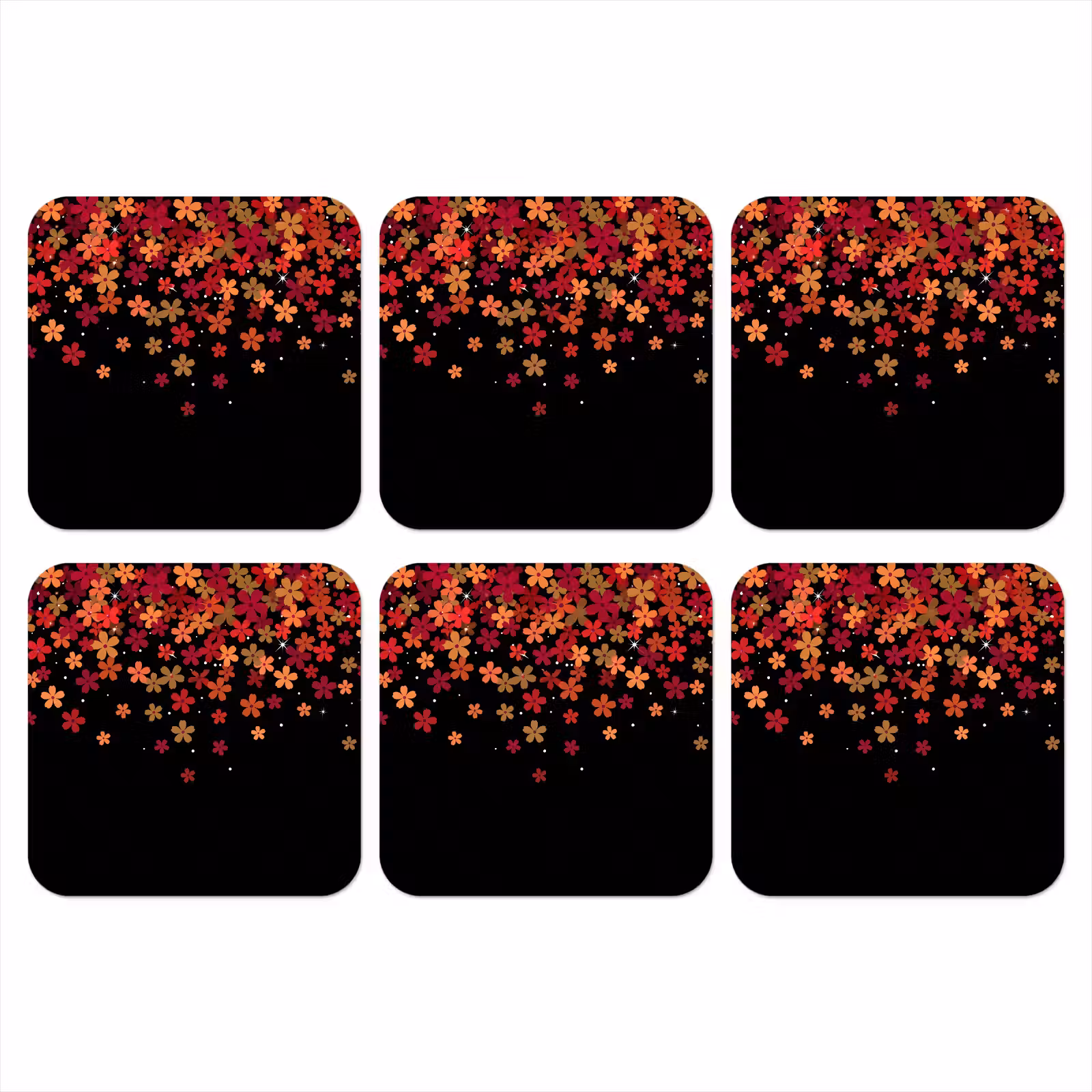 Onderzetter - Bloemen - Abstract - Oranje — 1