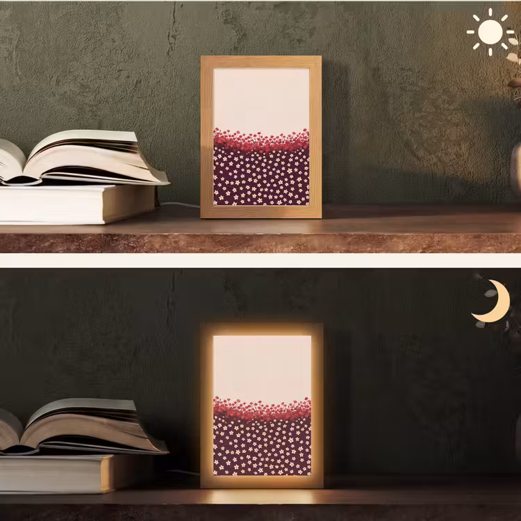 Gepersonaliseerd Lightbox - Bloemen - Rood - Natuur — 5