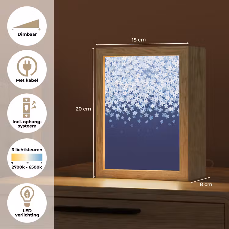 Gepersonaliseerd Lightbox - Bloemen - Vallend - Decoratief — 7