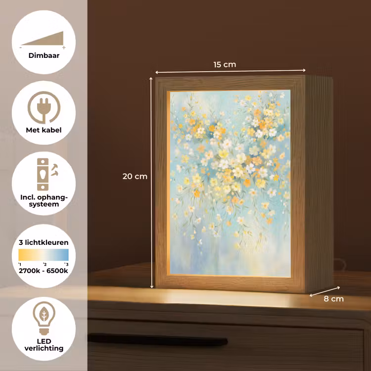 Gepersonaliseerd Lightbox - Bloemen - Zacht - Lente — 7