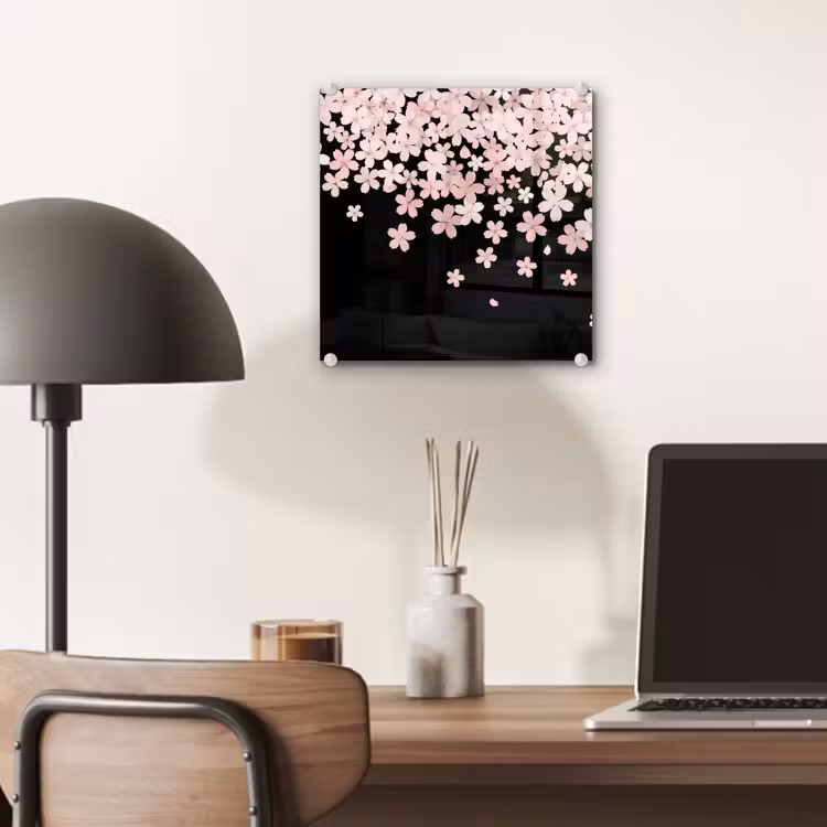Glas schilderij - Roze bloemen - Natuur — 7