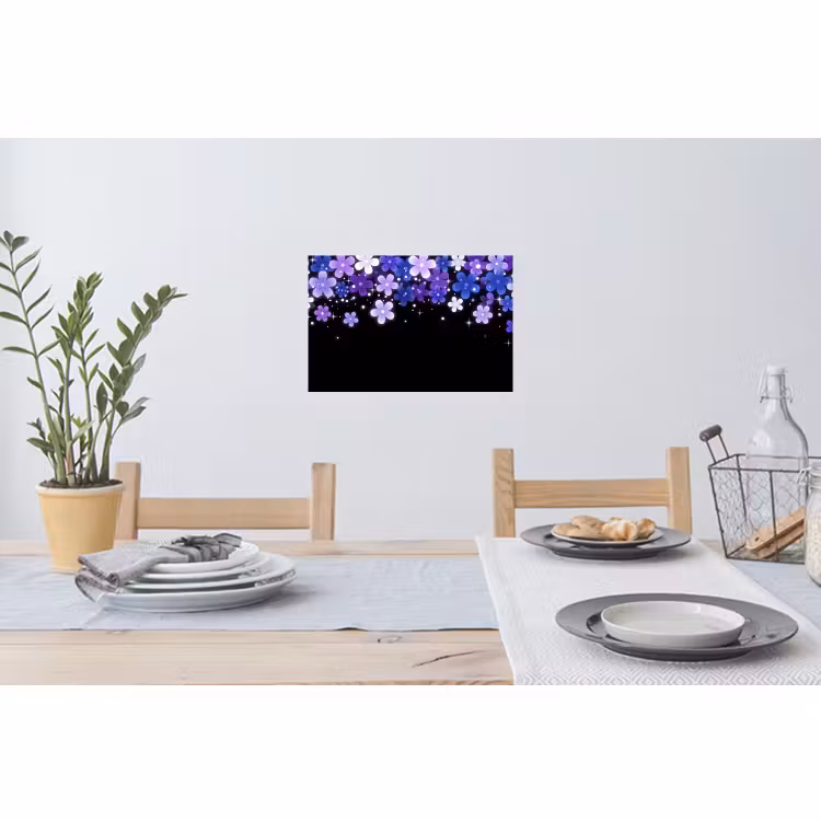 Muursticker - Bloemen - Paars - Modern — 3