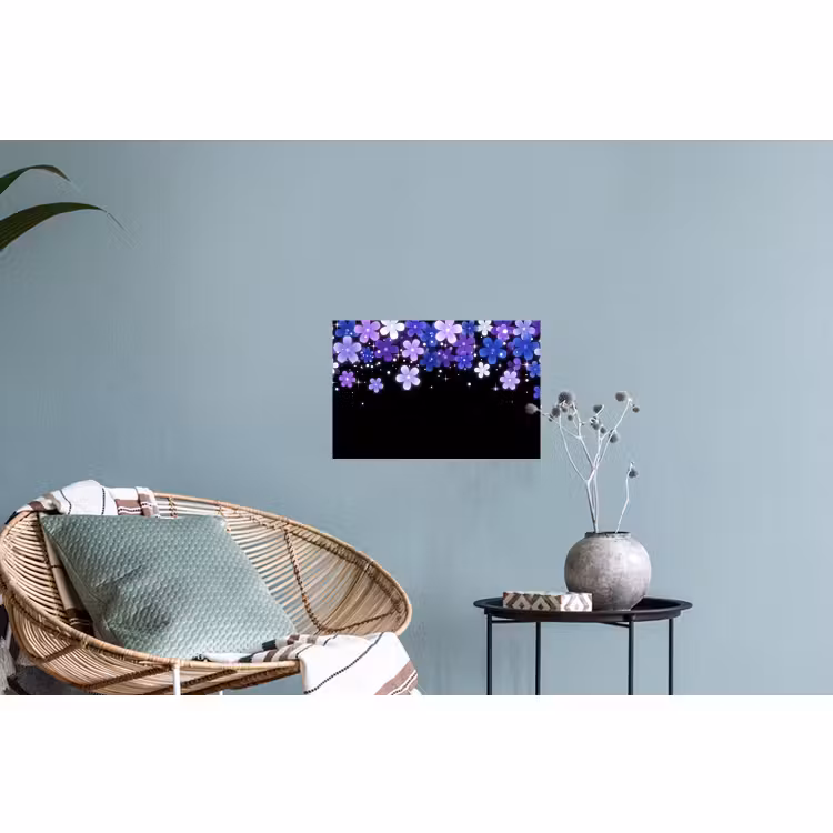 Muursticker - Bloemen - Paars - Modern — 4