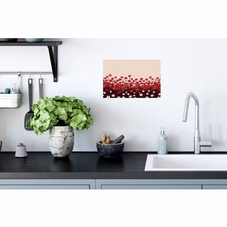 Muursticker - Bloemen - Rood - Natuur — 2