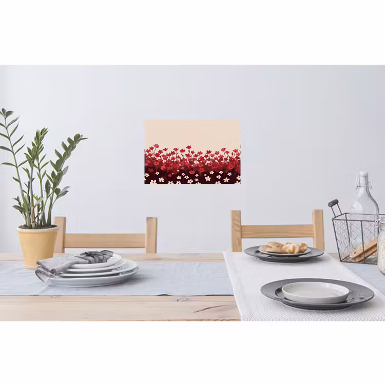Muursticker - Bloemen - Rood - Natuur — 3