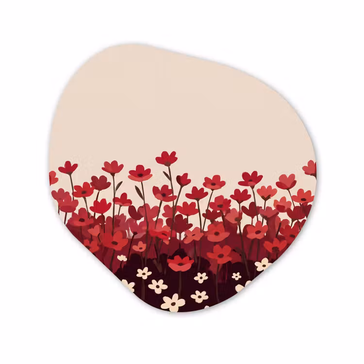 Organisch schilderij forex - Bloemen - Rood - Natuur — 1