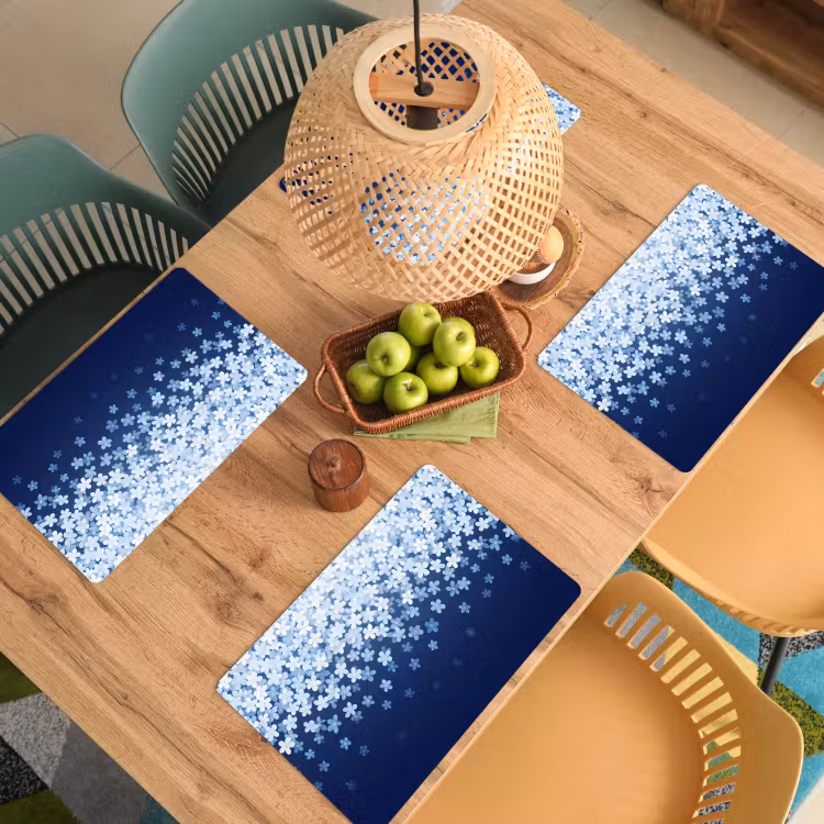 Placemat - 6 stuks - Bloemen - Vallend - Decoratief — 4