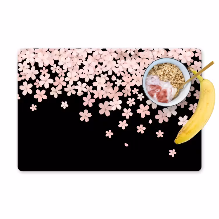 Placemat - 6 stuks - Roze bloemen - Natuur — 1