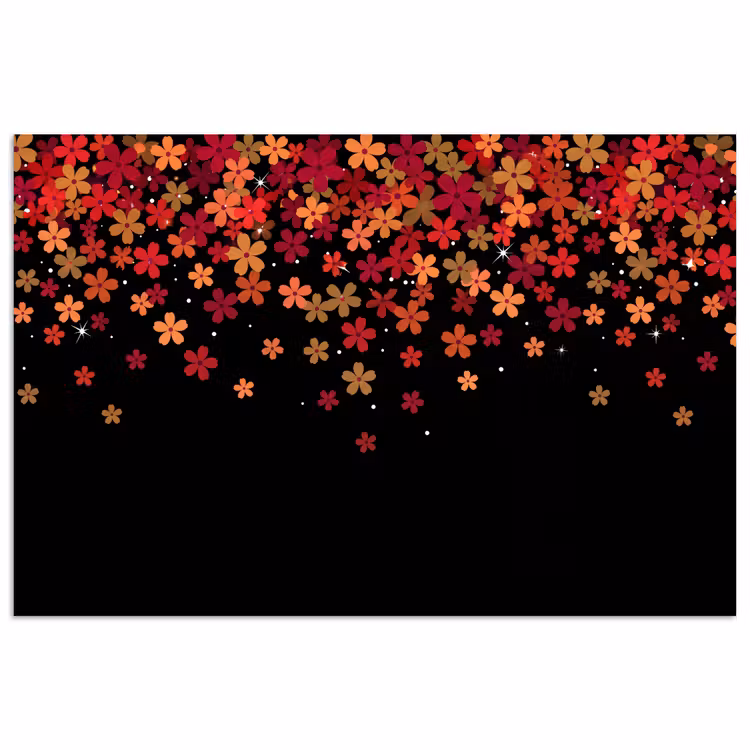 Poster - Bloemen - Abstract - Oranje — 1