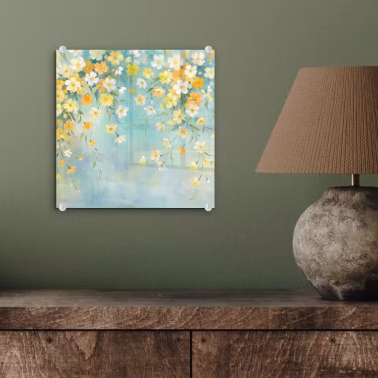 Glas schilderij - Bloemen - Zacht - Lente — 4