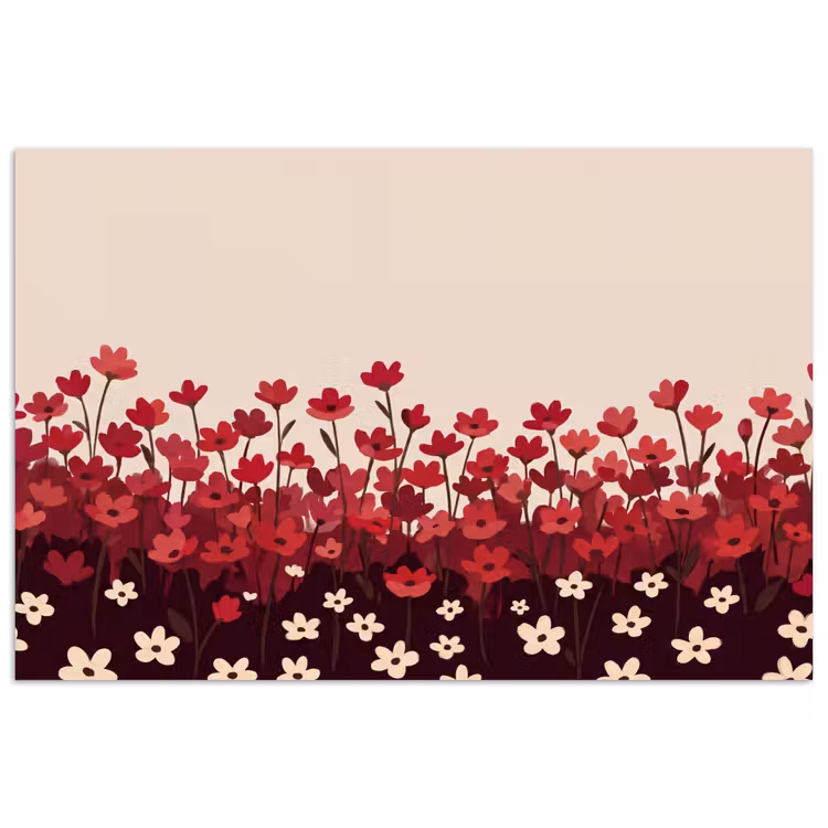 Poster - Bloemen - Rood - Natuur — 1