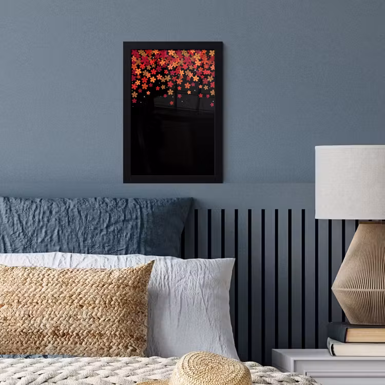 Poster met lijst - Bloemen - Abstract - Oranje — 4