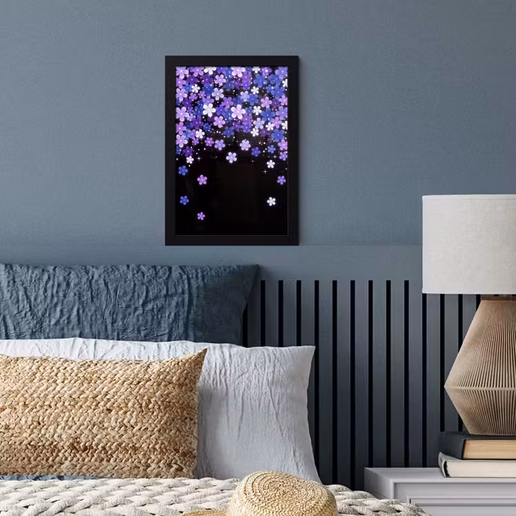 Poster met lijst - Bloemen - Paars - Modern — 4