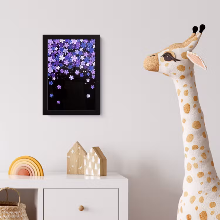 Poster met lijst - Bloemen - Paars - Modern — 5