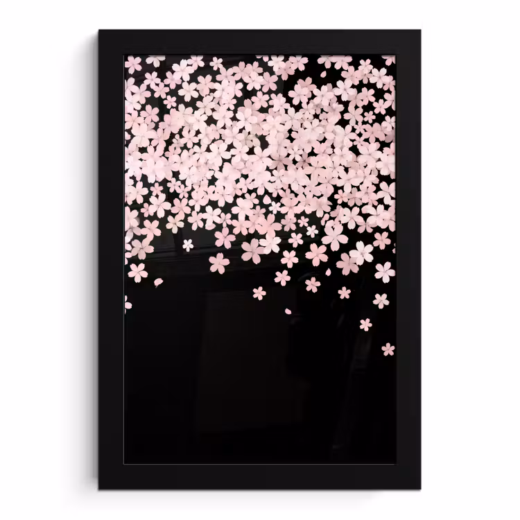 Poster met lijst - Roze bloemen - Natuur — 1