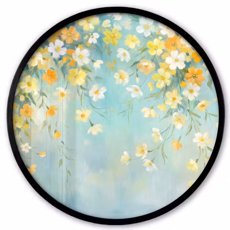 Ronde fotolijst - Bloemen - Zacht - Lente — 1