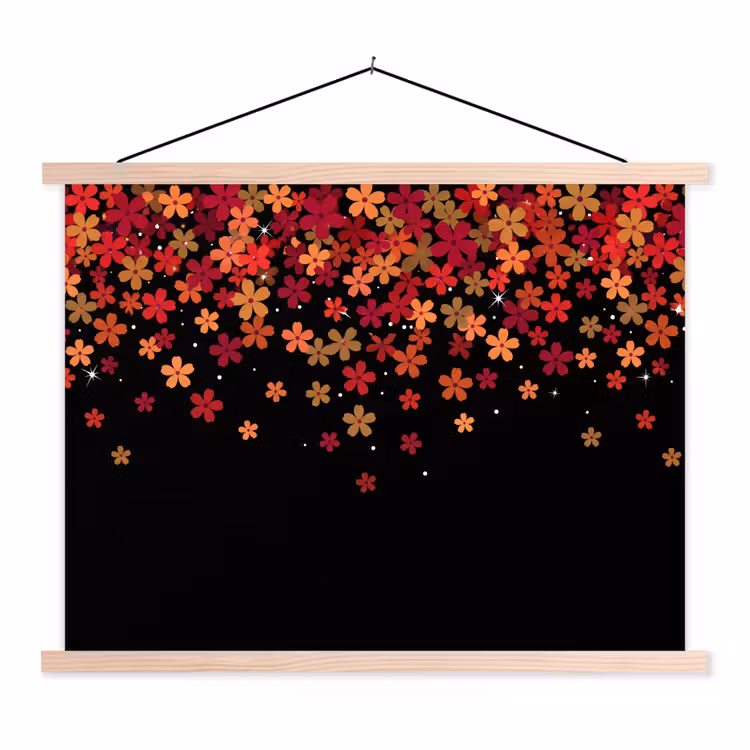 Schoolplaat - Bloemen - Abstract - Oranje — 1