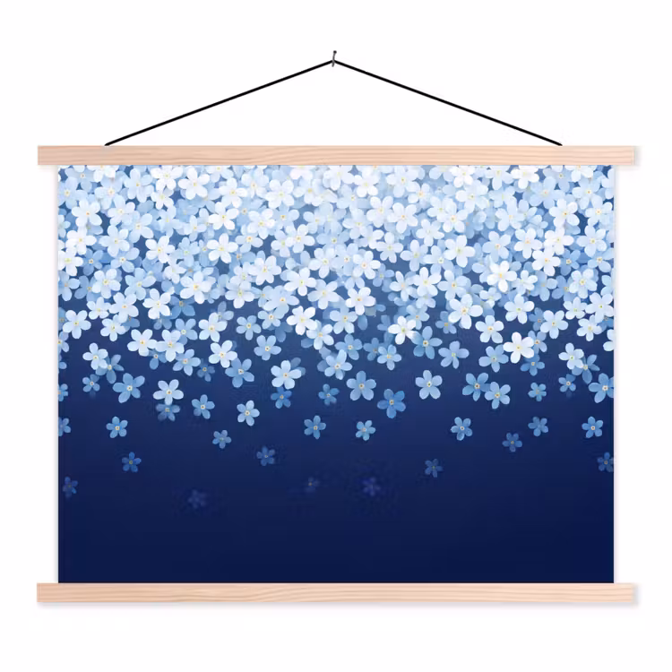 Schoolplaat - Bloemen - Vallend - Decoratief — 1