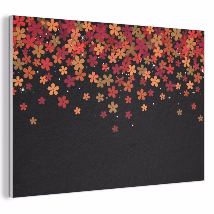 Akoestisch schilderij - Bloemen - Abstract - Oranje — 1