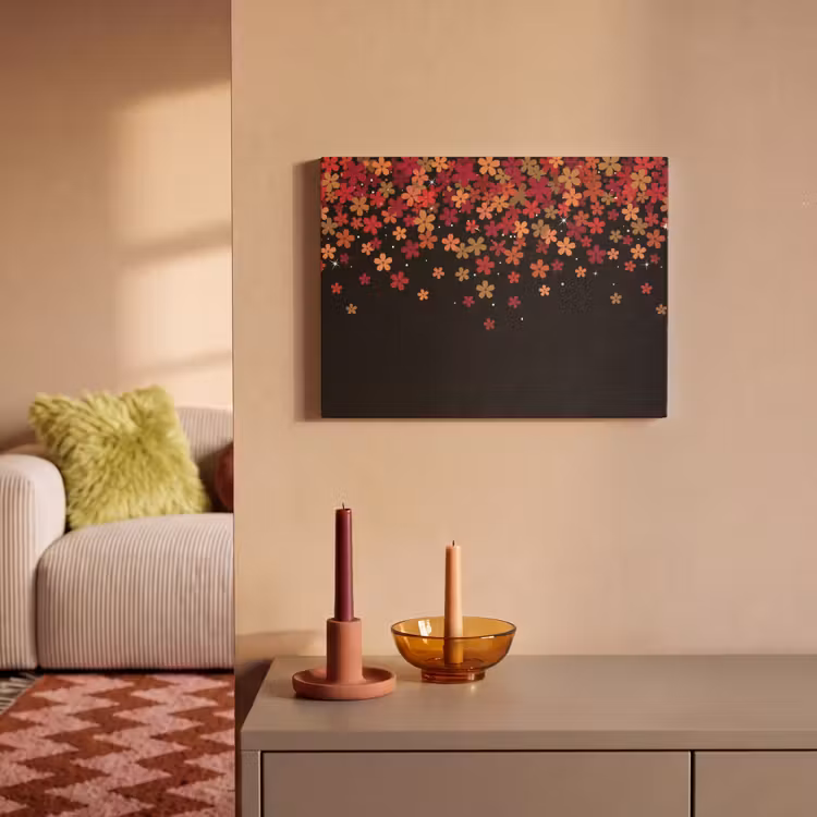 Akoestisch schilderij - Bloemen - Abstract - Oranje — 2