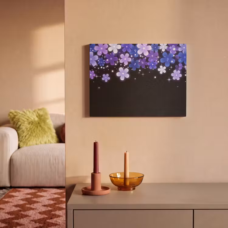Akoestisch schilderij - Bloemen - Paars - Modern — 2