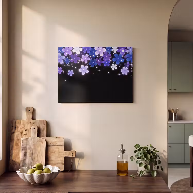 Akoestisch schilderij - Bloemen - Paars - Modern — 3