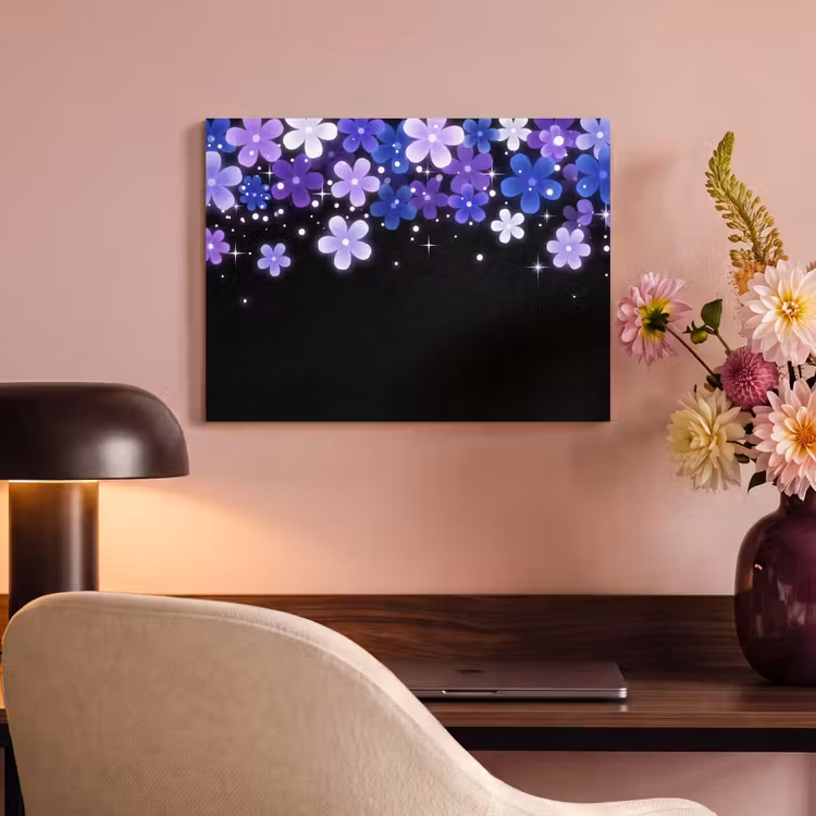 Akoestisch schilderij - Bloemen - Paars - Modern — 4