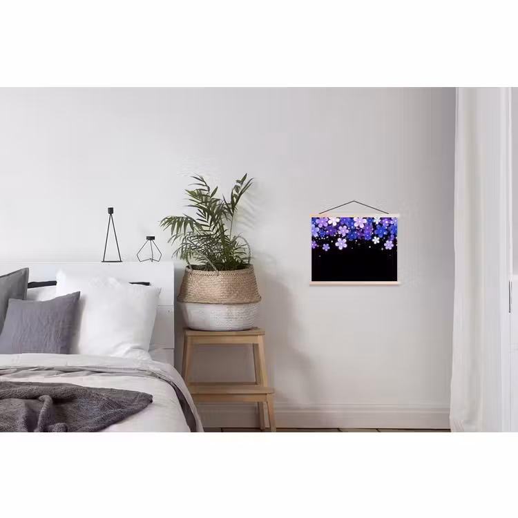 Schoolplaat - Bloemen - Paars - Modern — 2