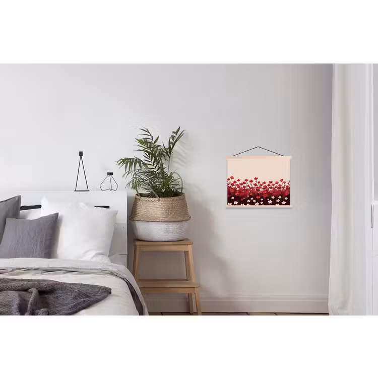 Schoolplaat - Bloemen - Rood - Natuur — 2